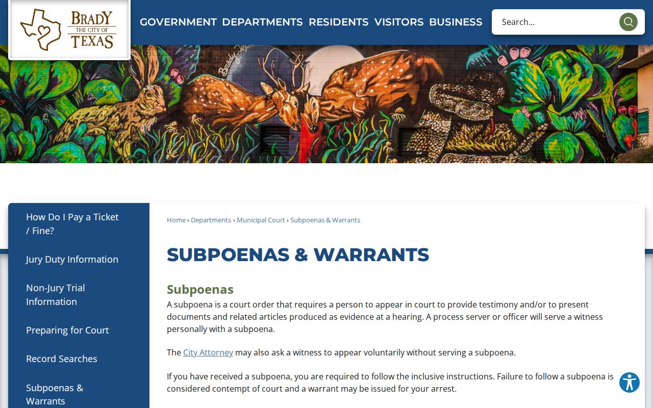 McCulloch County municipal court warrant nonappearance notice